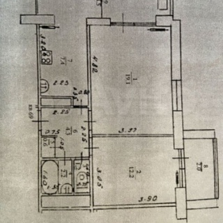 Объявление 2-к квартира, 55.3м2, 2/12 эт